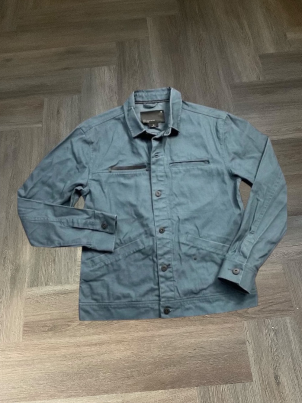 Tavik Modern Beach Culture Sutter Canvas Chore Jacket Mens‎ Medium Slate Blue